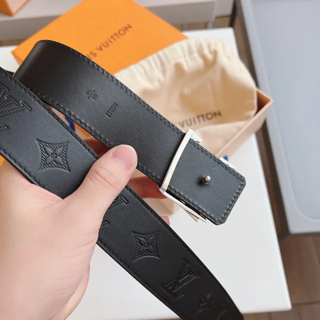 Louis Vuitton LV Initiales Black Leather Belt 6
