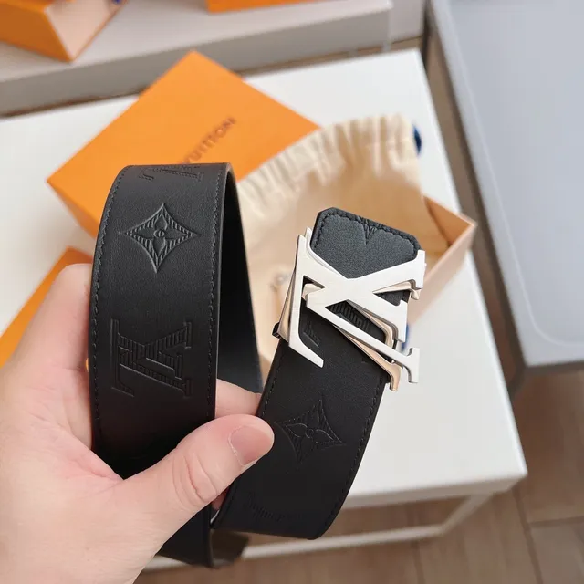 Louis Vuitton LV Initiales Black Leather Belt 7