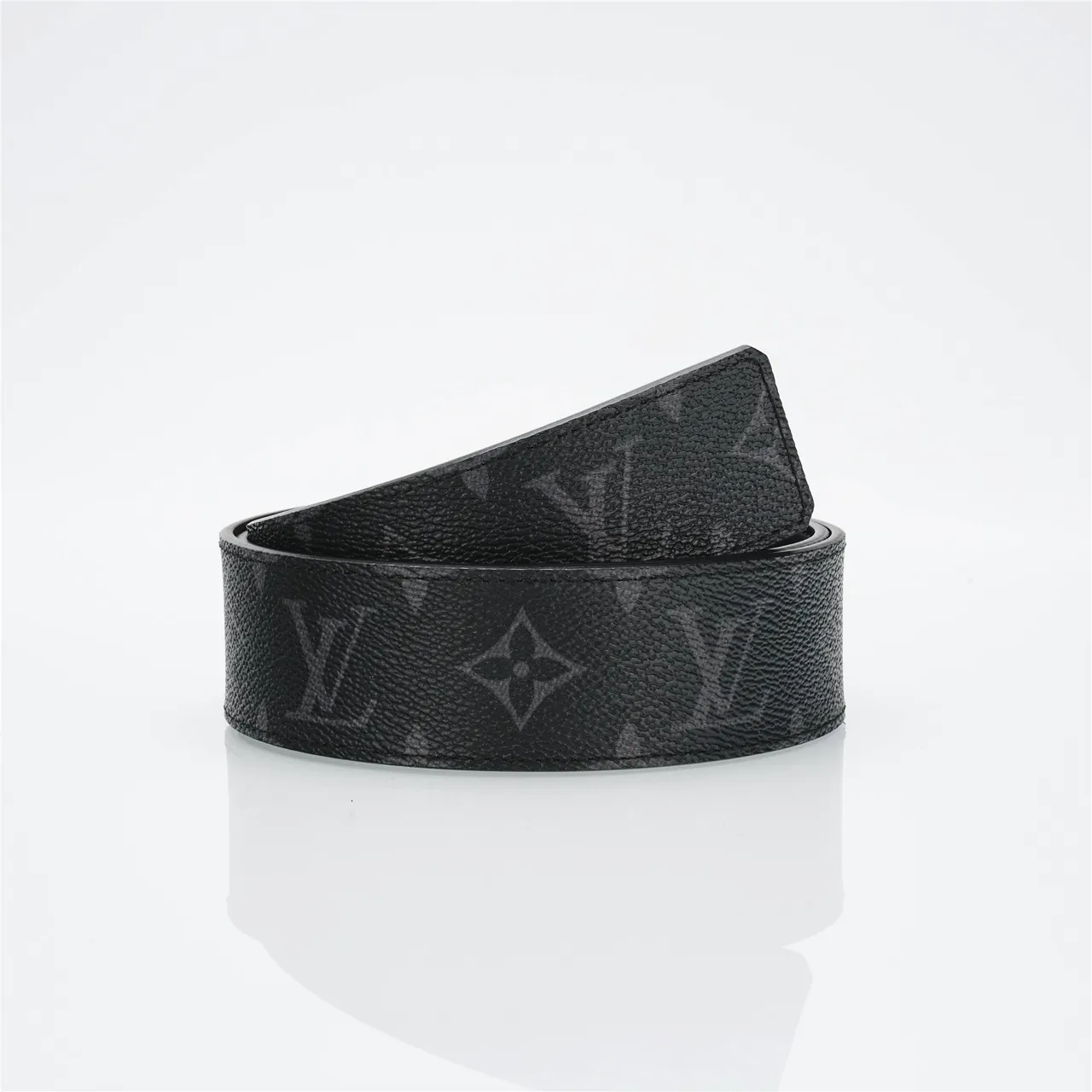 Louis Vuitton LV Initiales Black Monogram Leather Belt 5
