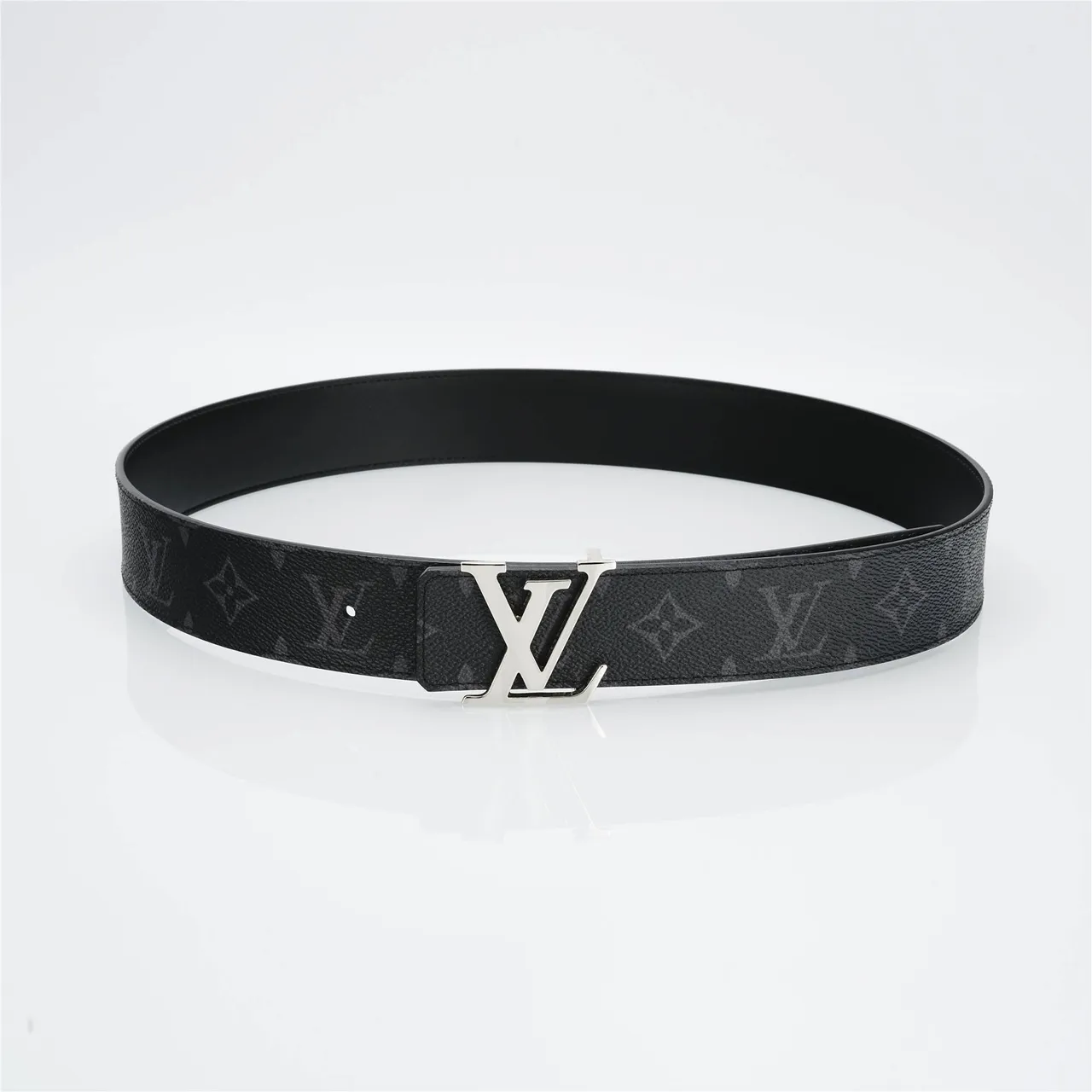 Louis Vuitton LV Initiales Black Monogram Leather Belt 12