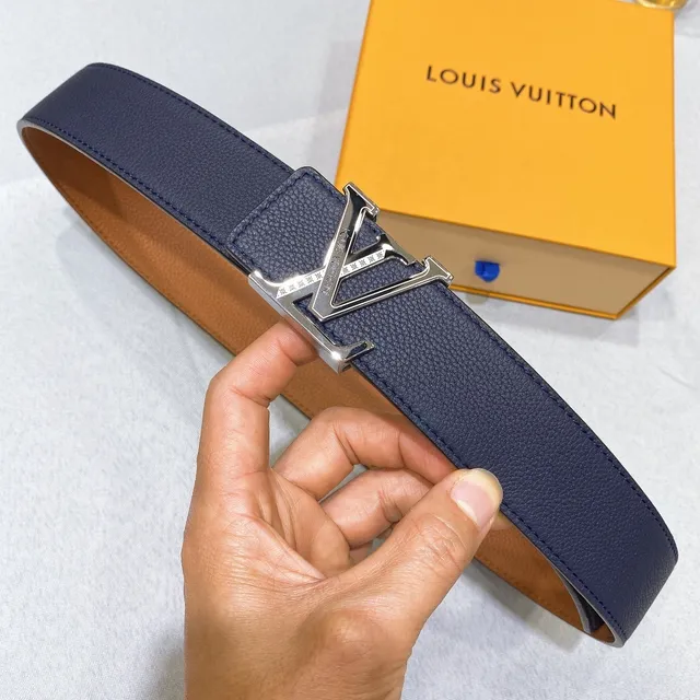 Louis Vuitton LV Initiales Navy Blue Leather Belt 5