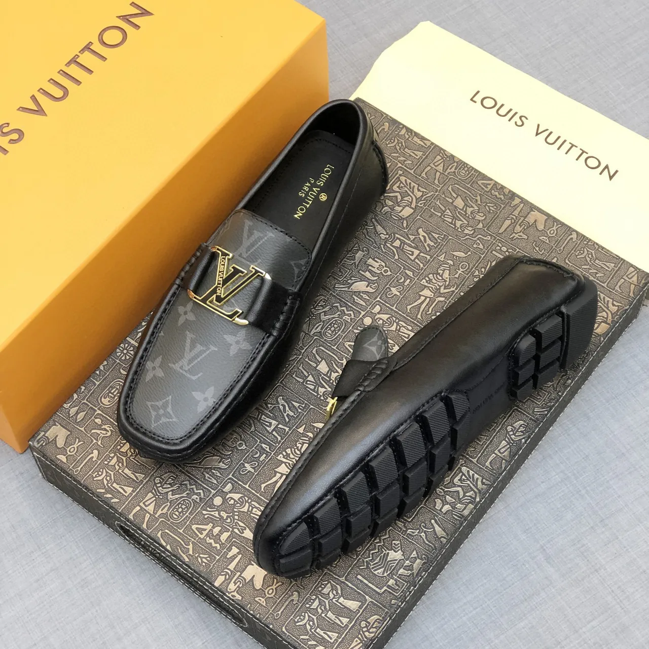 Louis Vuitton LV Loafer Black Monogram Leather Loafers 3