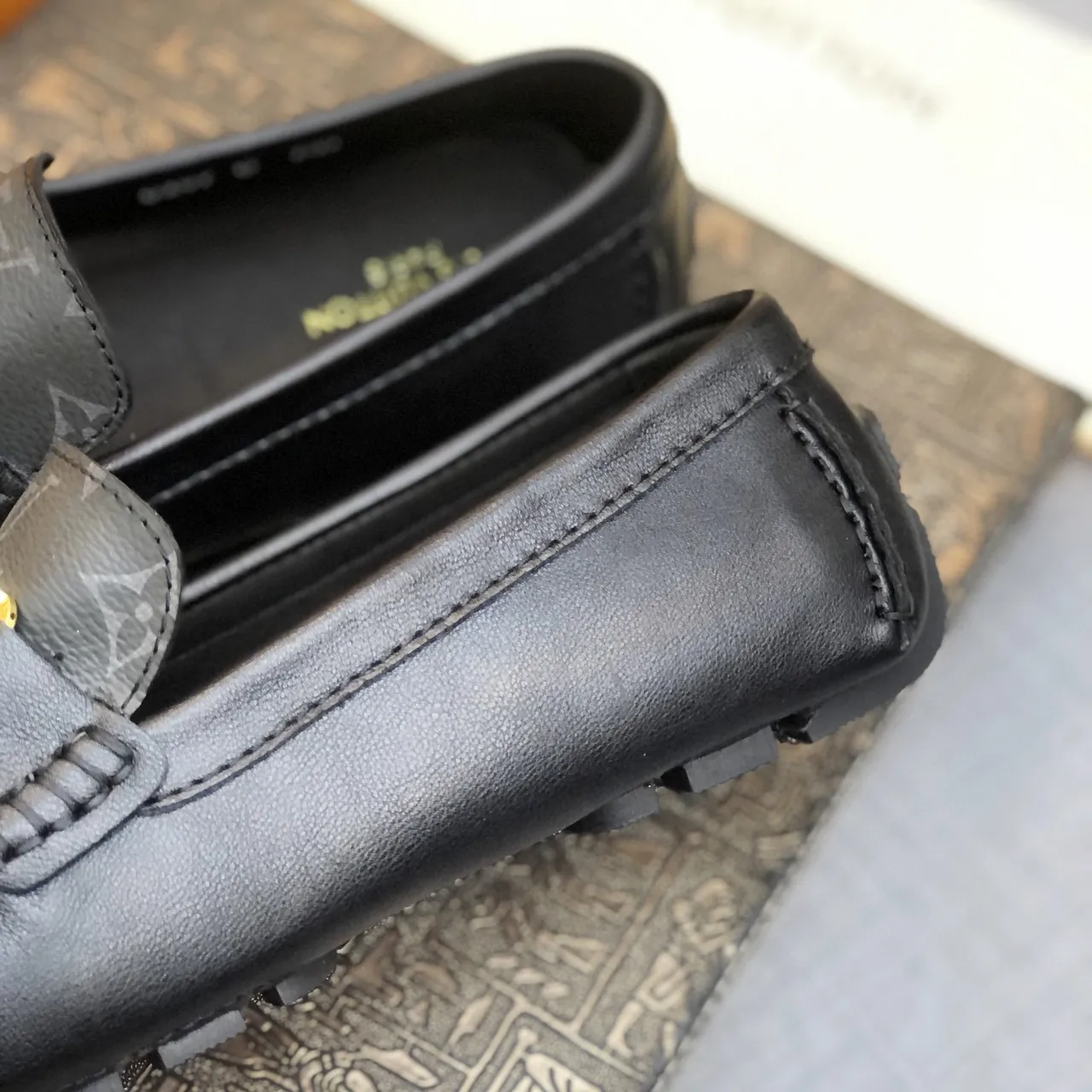 Louis Vuitton LV Loafer Black Monogram Leather Loafers 4