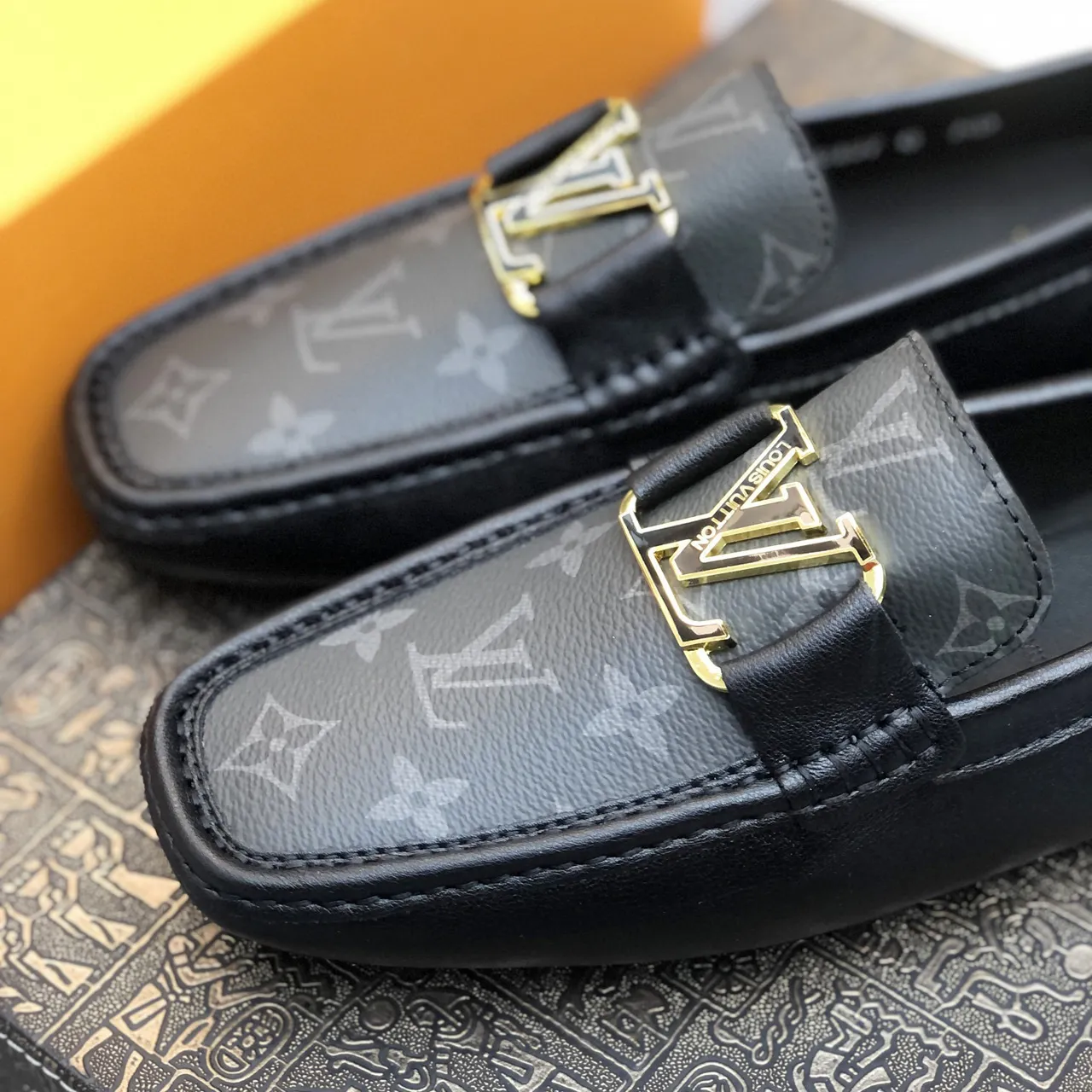 Louis Vuitton LV Loafer Black Monogram Leather Loafers 5