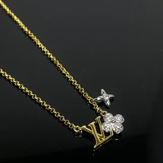 Collier à pendentif fleur de cristal Louis Vuitton LV Monogram