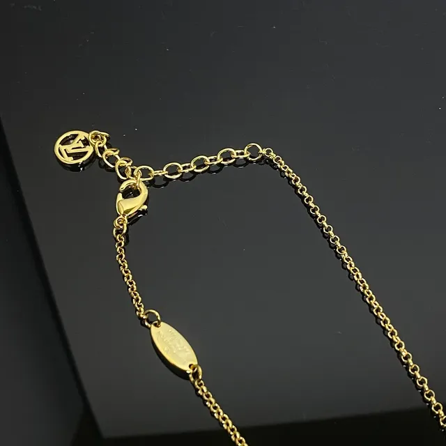 Louis Vuitton LV Monogram and Crystal Flower Pendant Necklace 2