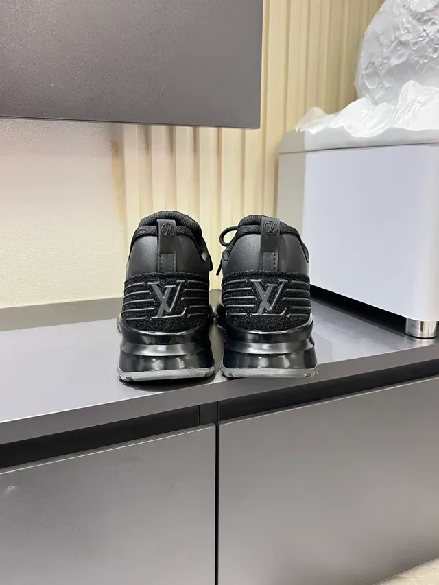 Louis Vuitton LV Trainer Black Knit Upper Sculpted Midsole Lifestyle Sneakers 2