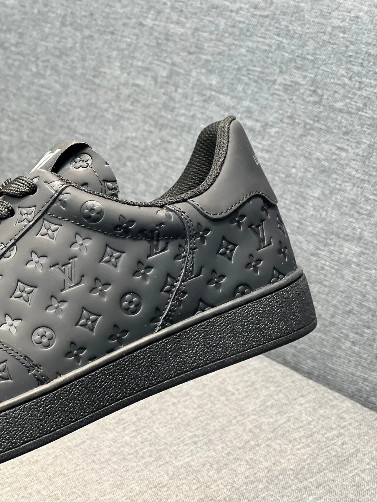 Louis Vuitton LV Trainer Black Monogram-Embossed Leather Low-Top Lifestyle Sneakers 8