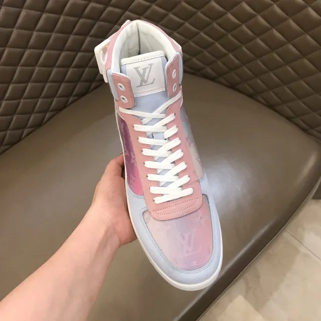 Louis Vuitton LV Trainer High-Top Pastel Colorblock Lifestyle Sneakers 4