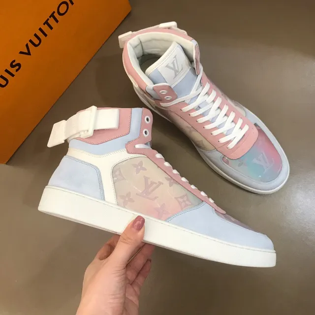 Louis Vuitton LV Trainer High-Top Pastel Colorblock Lifestyle Sneakers 6