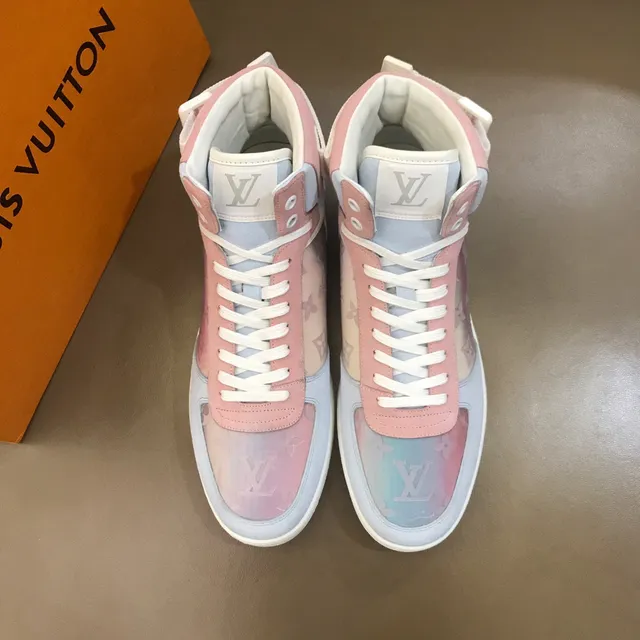 Louis Vuitton LV Trainer High-Top Pastel Colorblock Lifestyle Sneakers 7