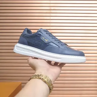Louis Vuitton LV Trainer Navy White Low-Top Leather Lifestyle Sneakers