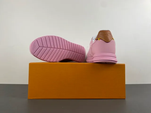 Louis Vuitton LV Trainer Pink White Monogram-Printed Leather Low-Top Lace-Up Lifestyle Sneakers 16