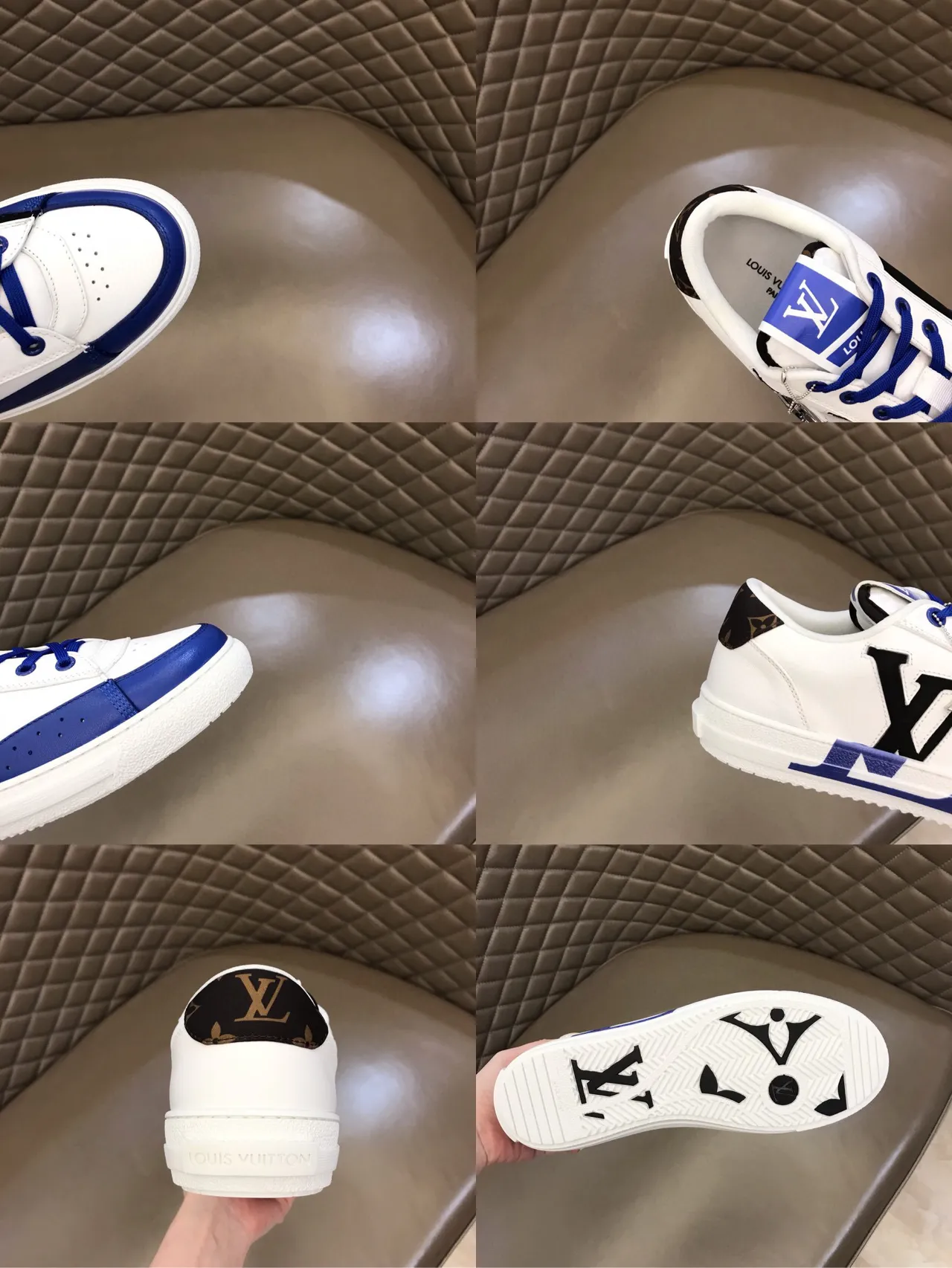 Louis Vuitton LV Trainer White and Blue Monogram Lifestyle Sneakers 3