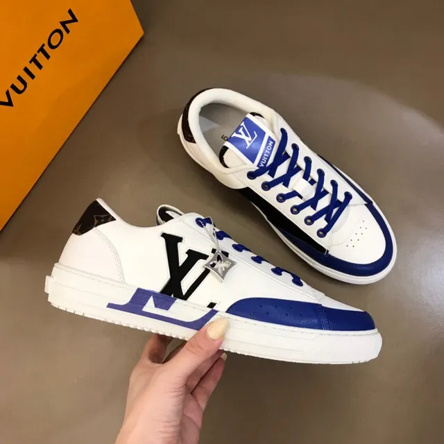 Louis Vuitton LV Trainer White and Blue Monogram Lifestyle Sneakers 6
