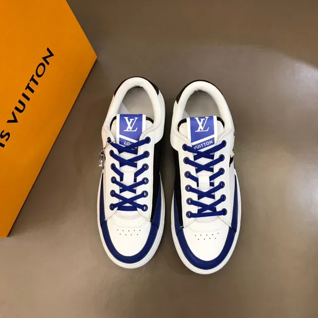 Louis Vuitton LV Trainer White and Blue Monogram Lifestyle Sneakers 9