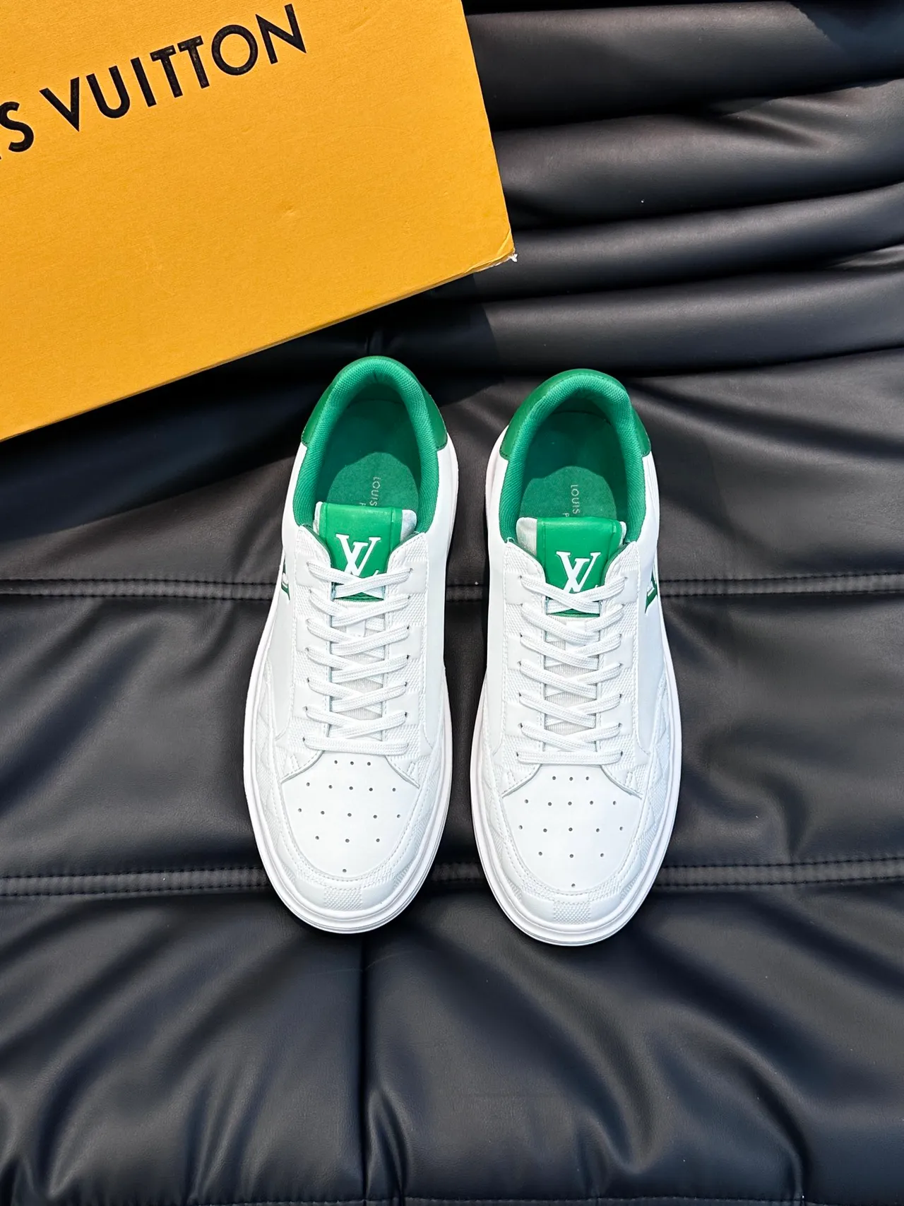 Louis Vuitton LV Trainer White and Green Lifestyle Sneakers 5
