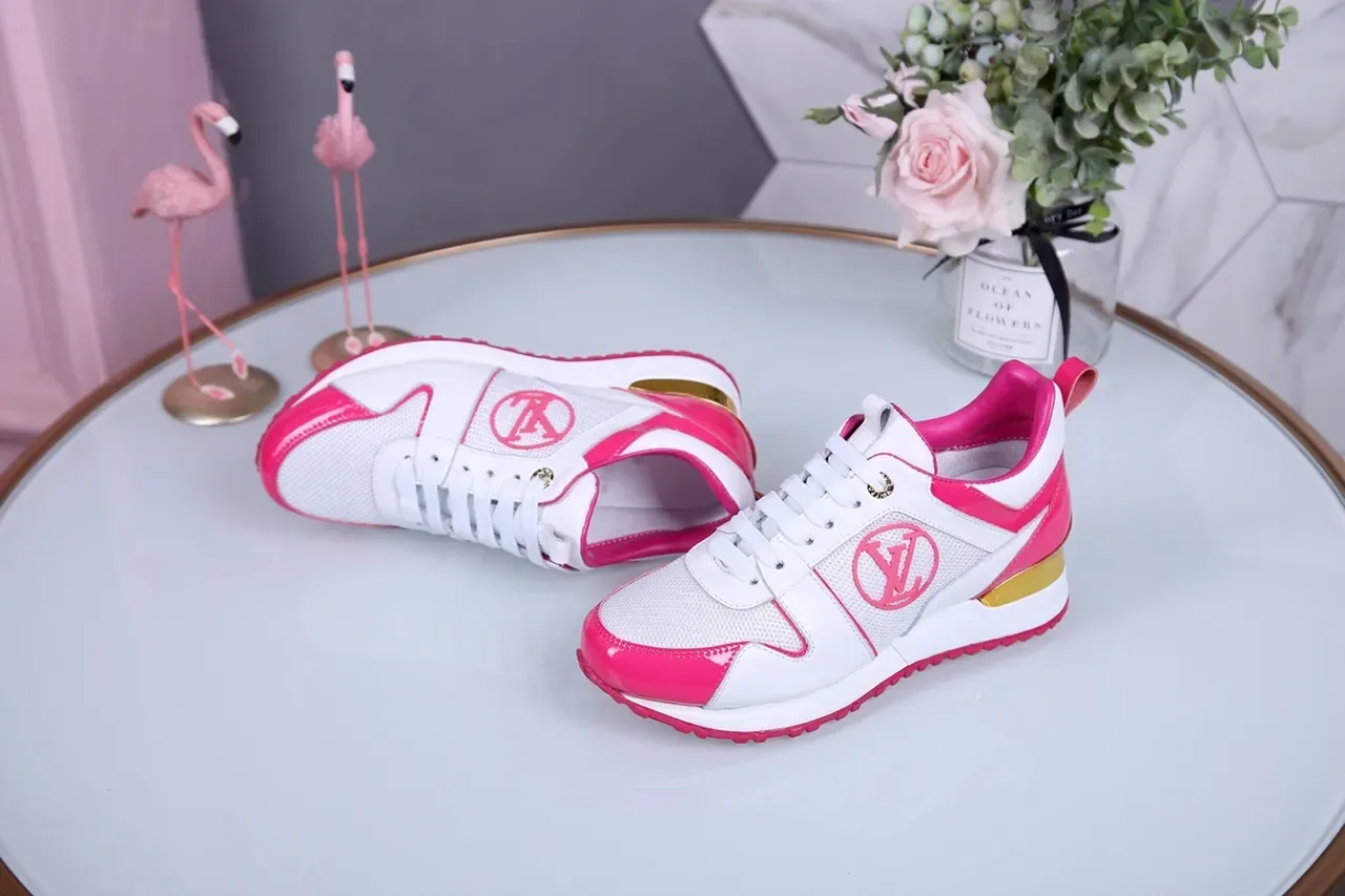 Louis Vuitton LV Trainer White and Pink Patent Leather Lifestyle Sneakers 3