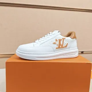 Louis Vuitton LV Trainer White and Tan Lifestyle Sneakers