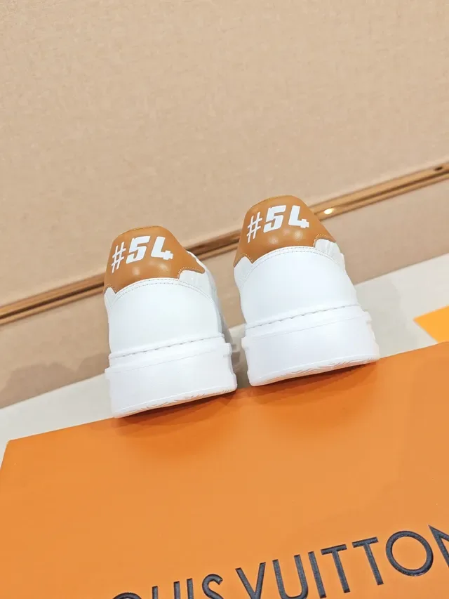 Louis Vuitton LV Trainer White and Tan Lifestyle Sneakers 3