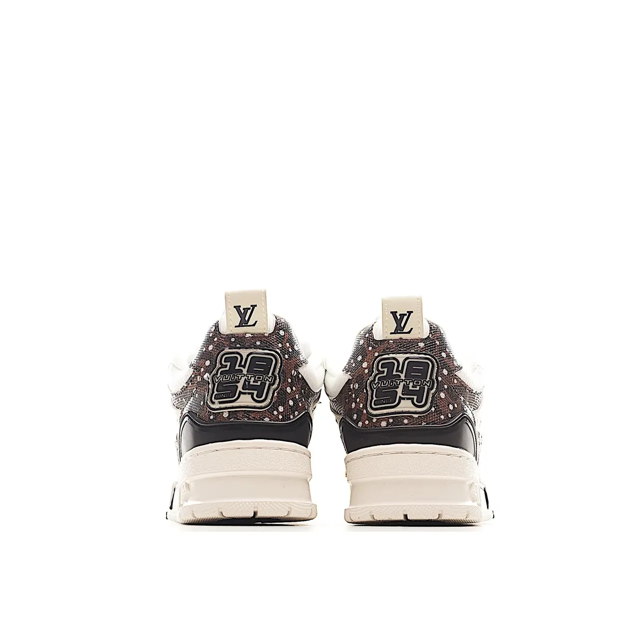 Louis Vuitton LV Trainer White Black Chunky Sculpted Midsole Layered Synthetic-Mesh Upper Lifestyle Sneakers 19