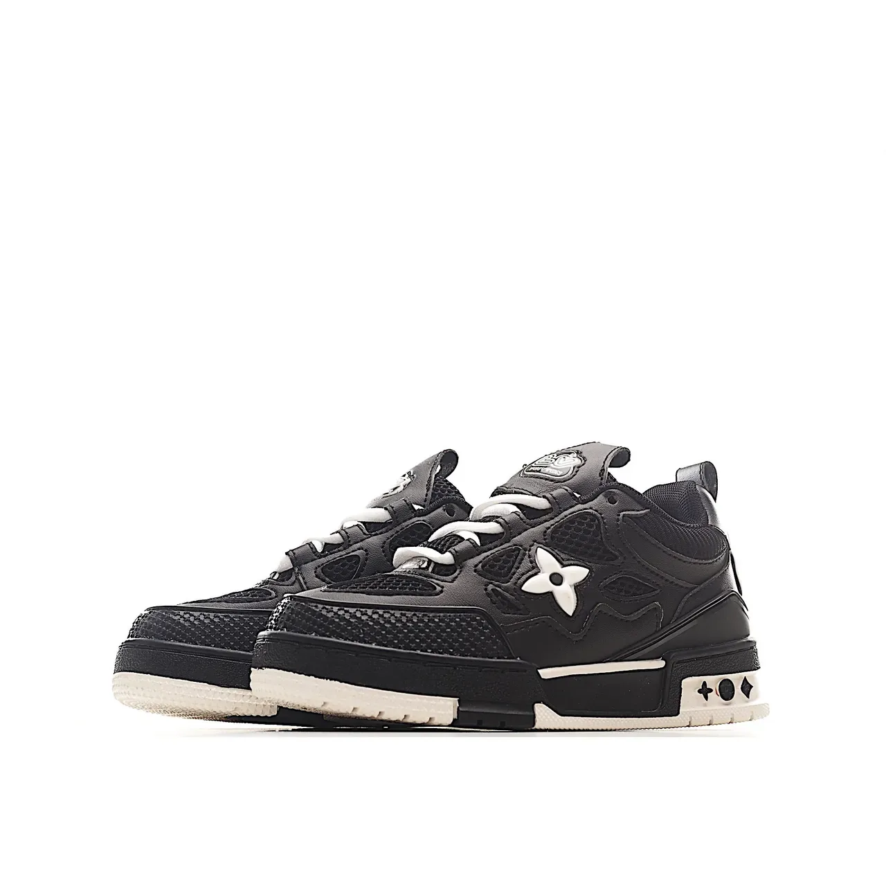 Louis Vuitton LV Trainer White Black Chunky Sculpted Midsole Layered Synthetic-Mesh Upper Lifestyle Sneakers 22