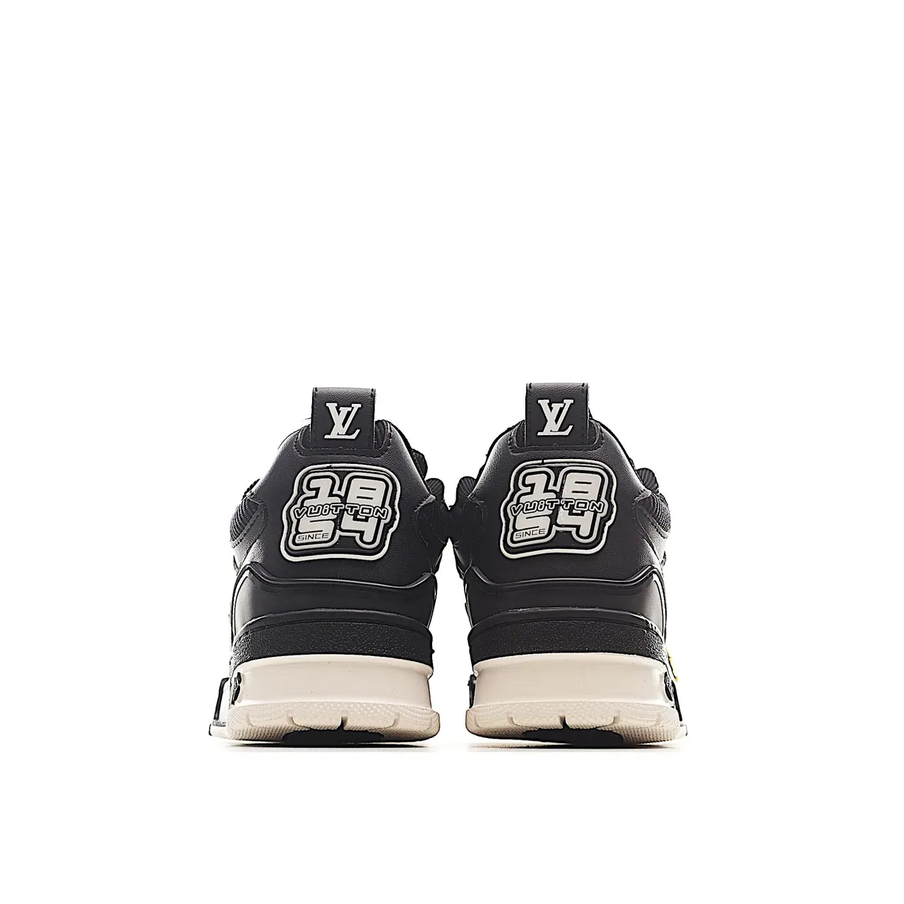 Louis Vuitton LV Trainer White Black Chunky Sculpted Midsole Layered Synthetic-Mesh Upper Lifestyle Sneakers 23