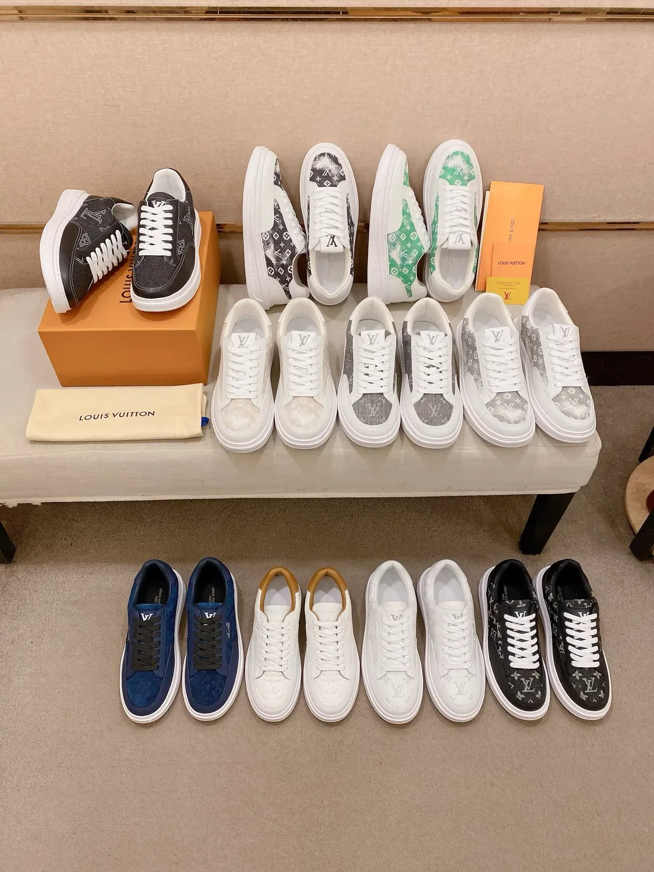 Louis Vuitton LV Trainer White Black Low-Top Platform Sneaker Monogram-Print Panel Lifestyle Sneakers 2