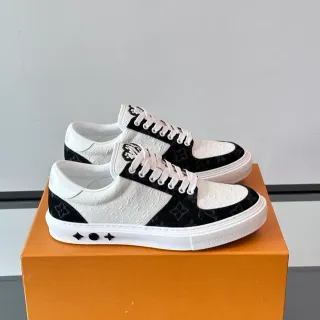 Louis Vuitton LV Trainer White Black Monogram Canvas Two-Tone Lifestyle Sneakers