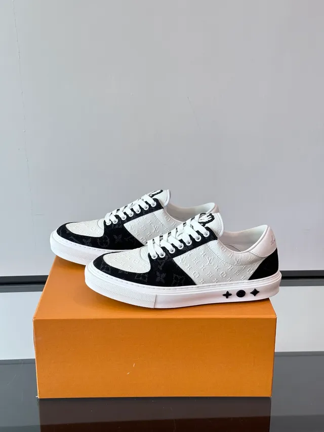 Louis Vuitton LV Trainer White Black Monogram Canvas Two-Tone Lifestyle Sneakers 5