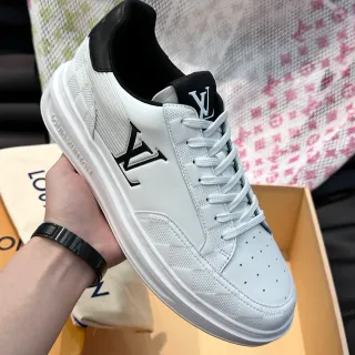 লুইস ভিটন LV Trainer সাদা কালো মোনোগ্রাম সাইড লোগো ডামিয়ার চেক ওভারলে লাইফস্টাইল স্নিকার