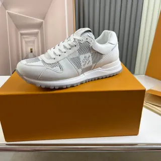 Louis Vuitton LV Trainer White Gray Low-Top Mixed-Material Lifestyle Sneakers