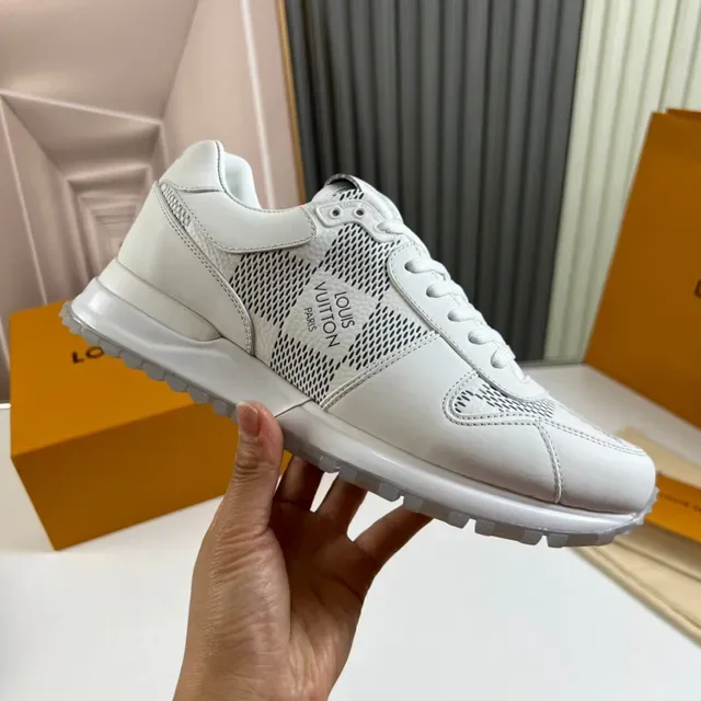 Louis Vuitton LV Trainer White Gray Low-Top Mixed-Material Lifestyle Sneakers 4