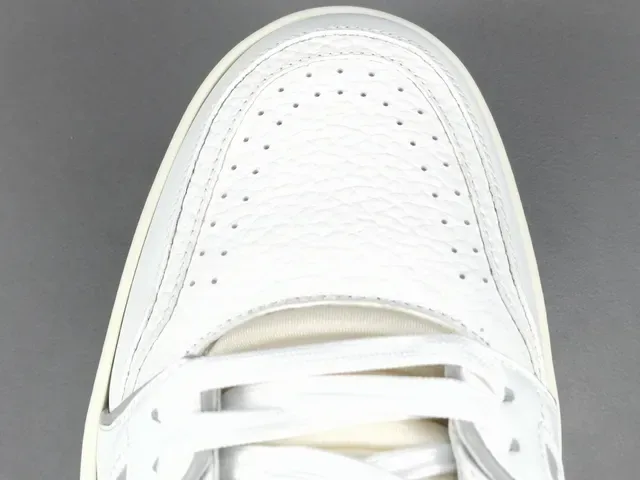 Louis Vuitton LV Trainer White Gray Structured Leather Upper Asymmetrical Strap Detail Lifestyle Sneakers 2