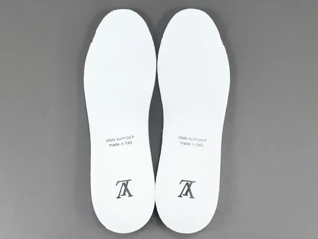 Louis Vuitton LV Trainer White Gray Structured Leather Upper Asymmetrical Strap Detail Lifestyle Sneakers 10