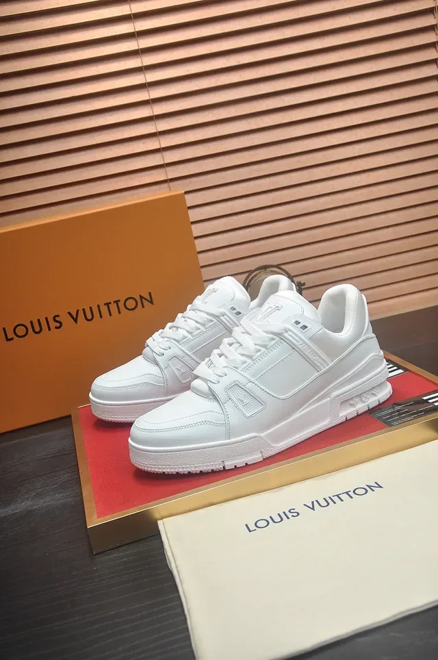 路易威登 LV Trainer 白色 单色 结构层叠中底 生活方式运动鞋 4