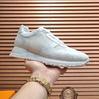 Louis Vuitton LV Trainer zapatillas estilo de vida blanco monogramado cuero-malla low-top runner silueta