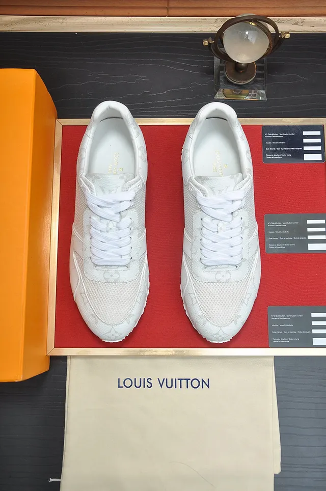 Louis Vuitton LV Trainer White Monogrammed Leather-Mesh Low-Top Runner Silhouette Lifestyle Sneakers 2