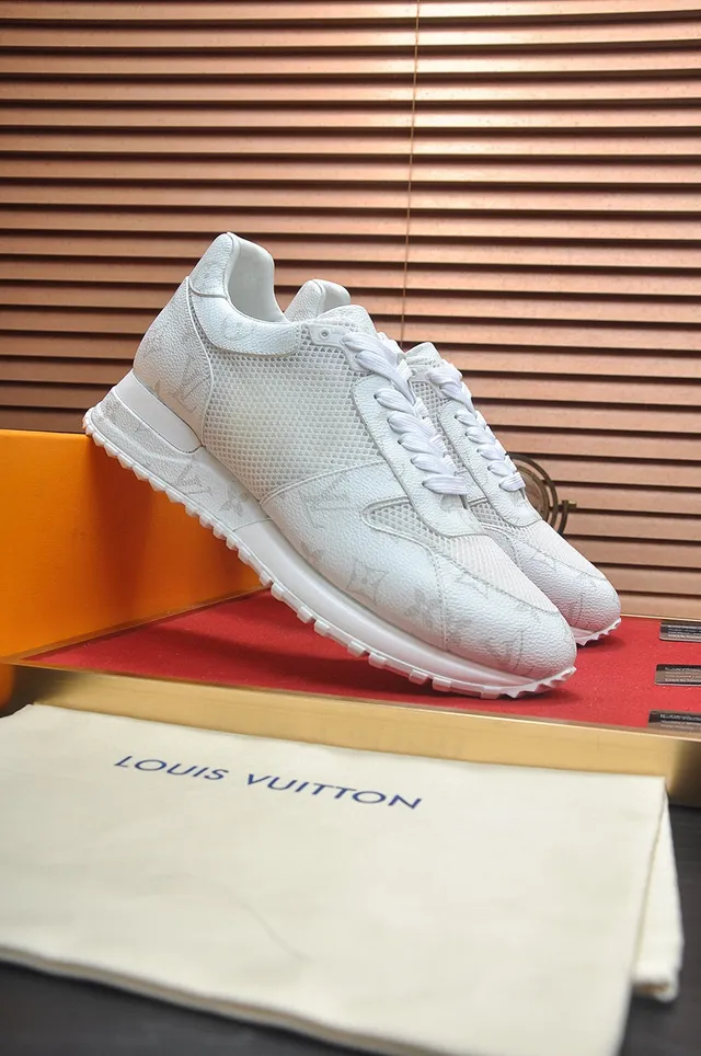 Louis Vuitton LV Trainer White Monogrammed Leather-Mesh Low-Top Runner Silhouette Lifestyle Sneakers 3