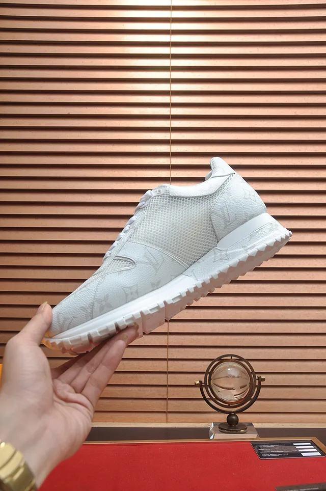 Louis Vuitton LV Trainer White Monogrammed Leather-Mesh Low-Top Runner Silhouette Lifestyle Sneakers 5
