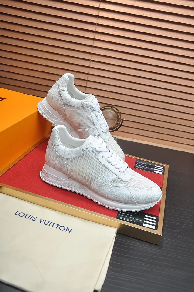 Louis Vuitton LV Trainer White Monogrammed Leather-Mesh Low-Top Runner Silhouette Lifestyle Sneakers 6