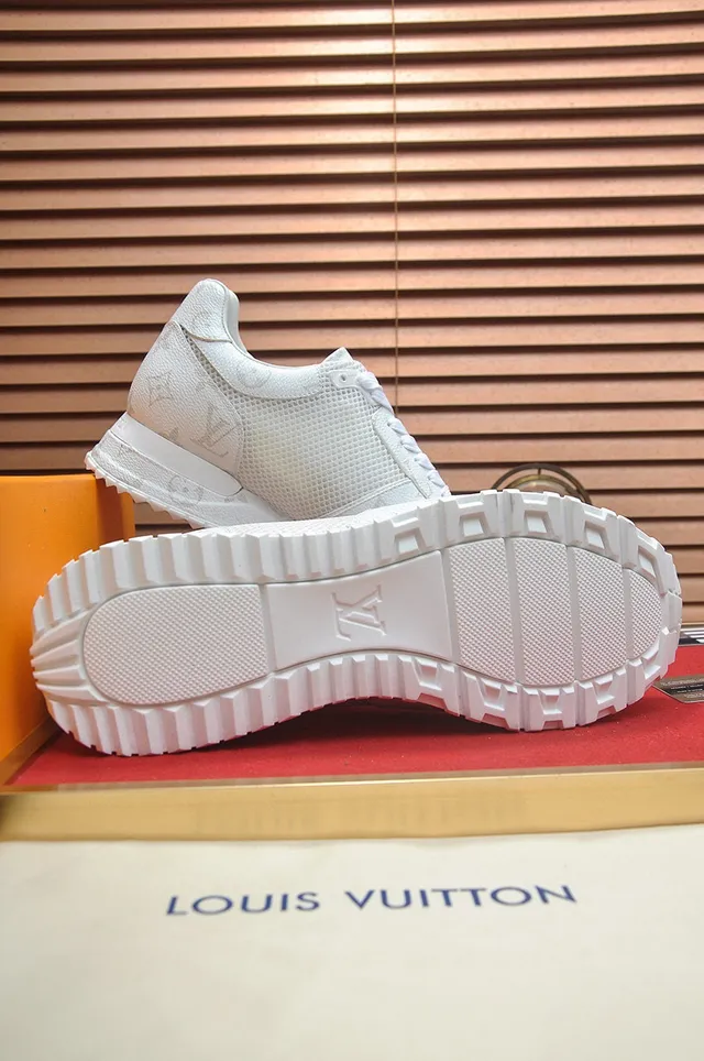 Louis Vuitton LV Trainer White Monogrammed Leather-Mesh Low-Top Runner Silhouette Lifestyle Sneakers 7