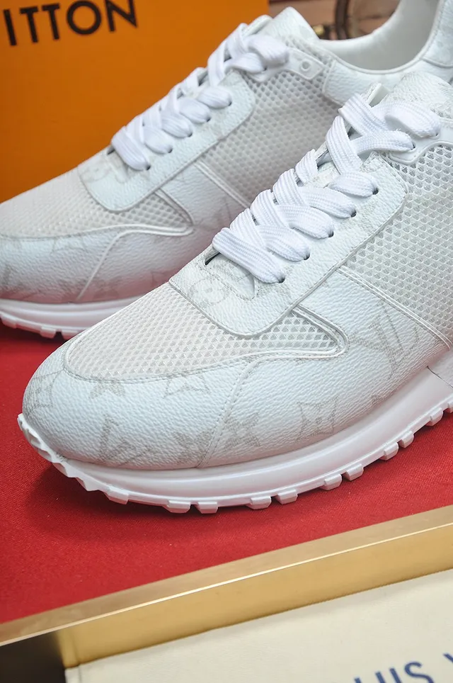 Louis Vuitton LV Trainer White Monogrammed Leather-Mesh Low-Top Runner Silhouette Lifestyle Sneakers 8