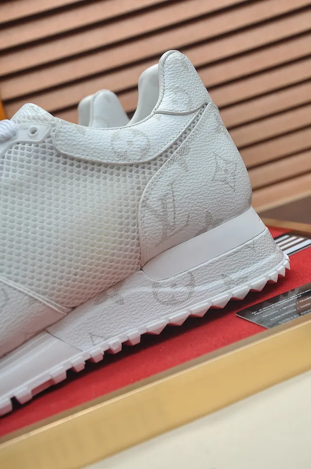 Louis Vuitton LV Trainer White Monogrammed Leather-Mesh Low-Top Runner Silhouette Lifestyle Sneakers 9