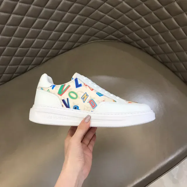 Louis Vuitton LV Trainer Blanc Multicolore Baskets Lifestyle Low Top Semelle Plateforme 6