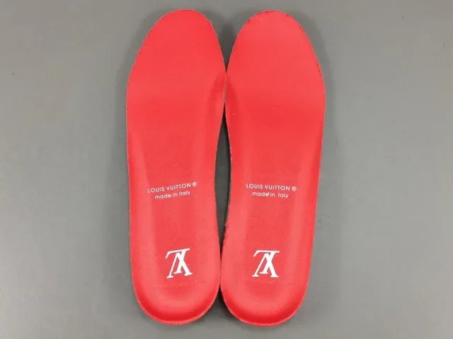 Louis Vuitton LV Trainer White Red Leather Upper Contrast Stitching And Accents Lifestyle Sneakers 3