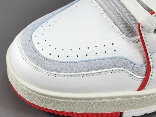 Louis Vuitton LV Trainer White Red Leather Upper Contrast Stitching And Accents Lifestyle Sneakers 9