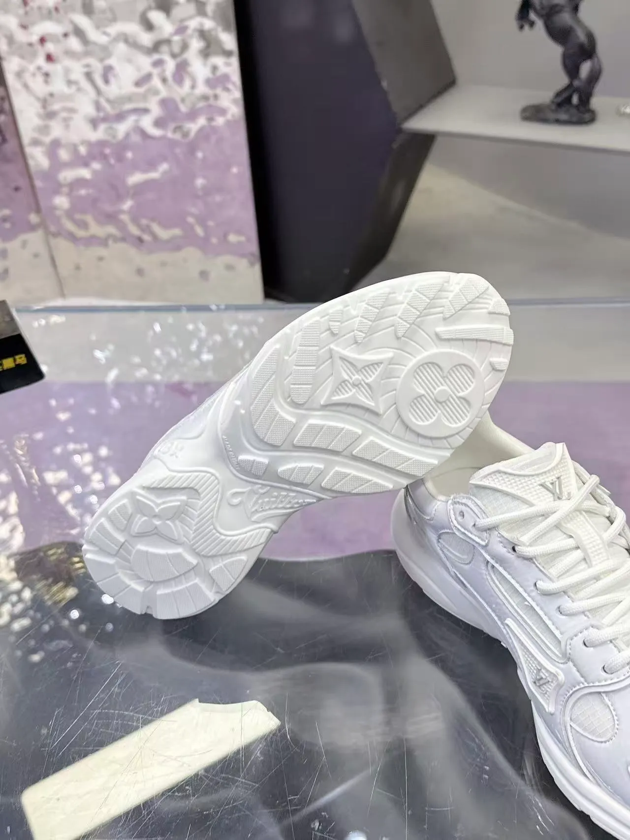 Louis Vuitton LV Trainer White Silhouette Layered Synthetic Overlays Chunky Sneakers 2