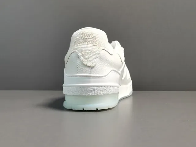 Louis Vuitton LV Trainer Blanc Translucide Monogrammed Tissu Supérieur Superpositions Cuir Lifestyle Sneakers 15