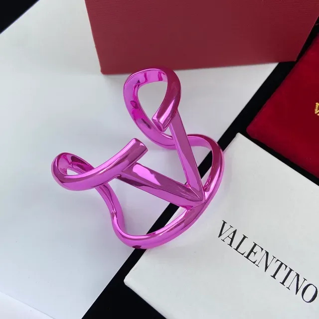 Louis Vuitton LV Volt Cuff Glossy Pink Metallic Bracelet 4